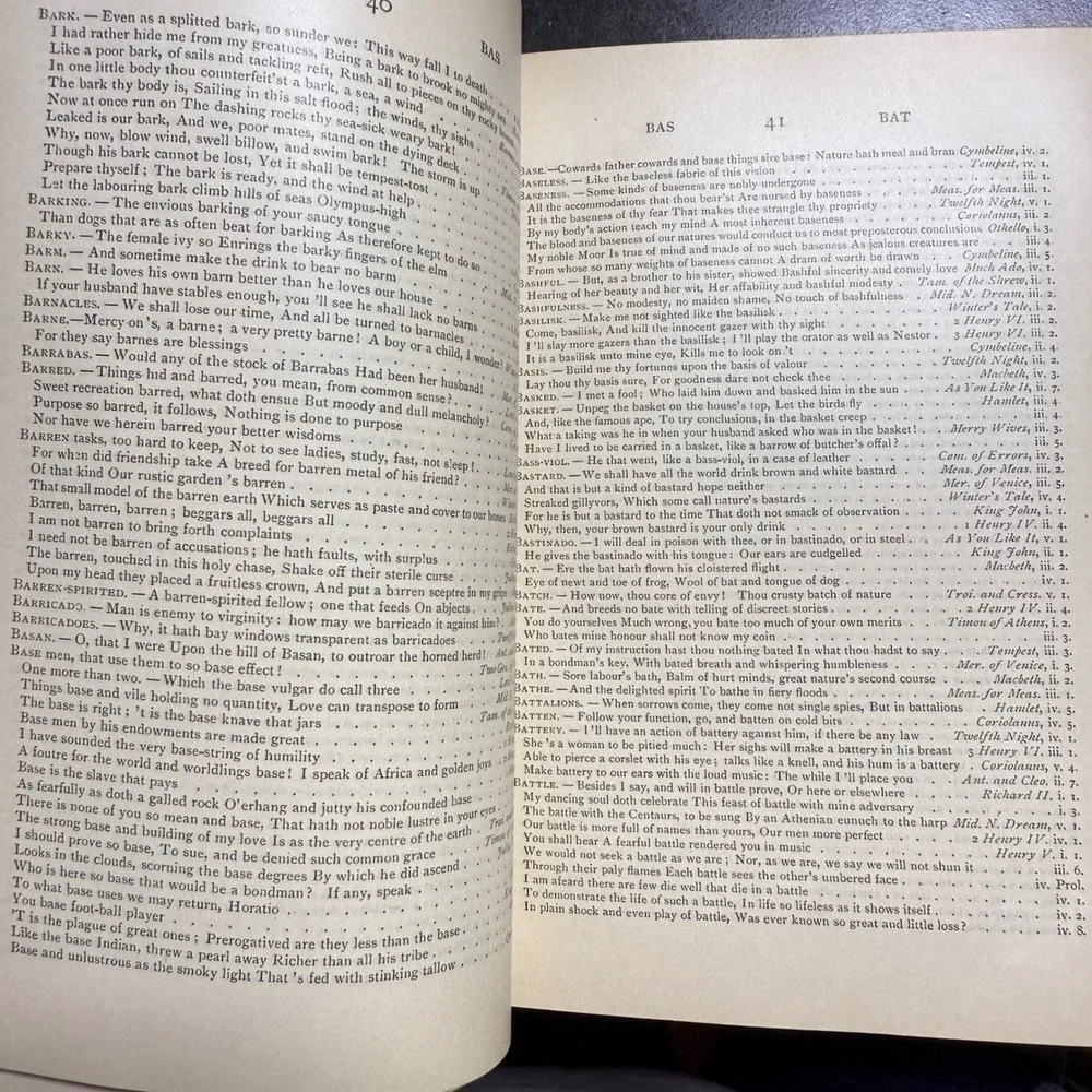 The Shakespeare Phrase Book by John‎ Bartlett Hardcover 1881 Edition Antique
